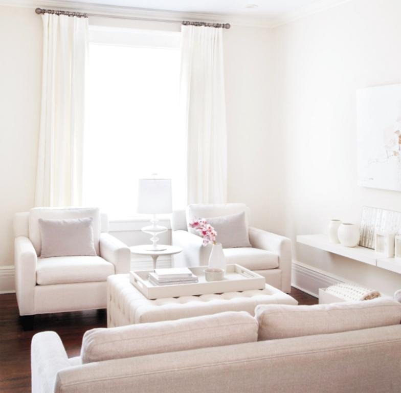 15 Serene All White Living Room Design Ideas Rilane