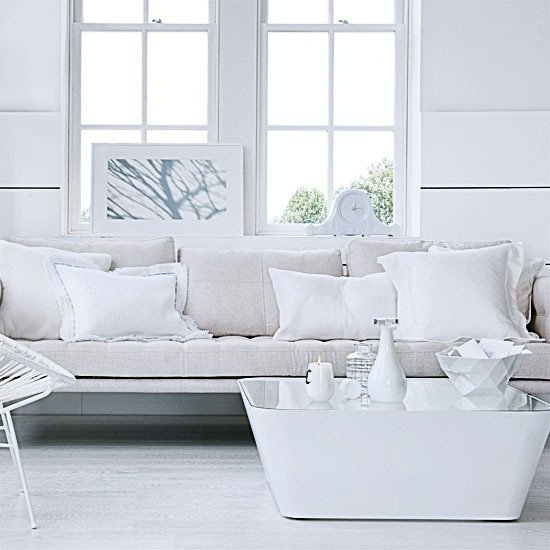 All Shades White 30 Beautiful Living Room Designs