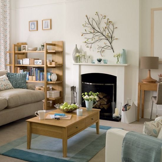 Duck egg blue living room on Pinterest