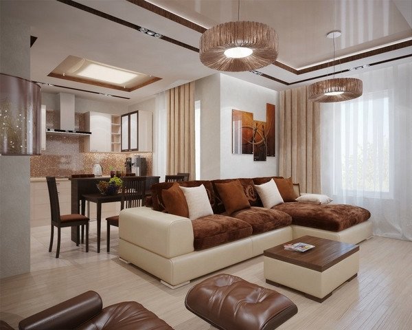 Living room design ideas in brown and beige 50 fabulous