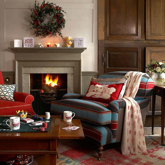 33 Best Christmas Country Living Room Decorating Ideas