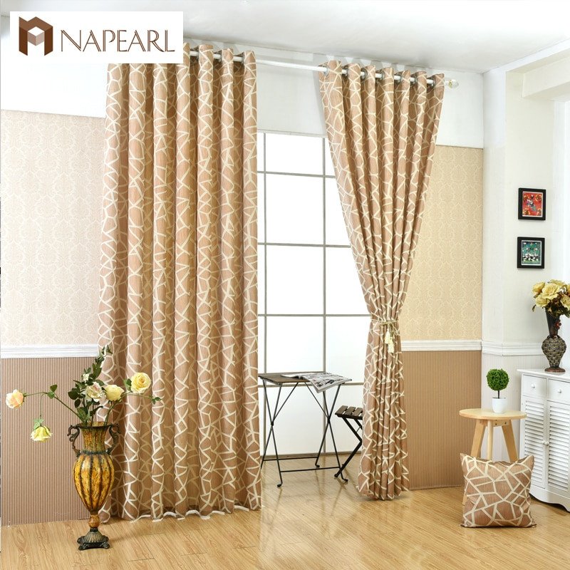 Geometric jacquard modern curtains simple design living