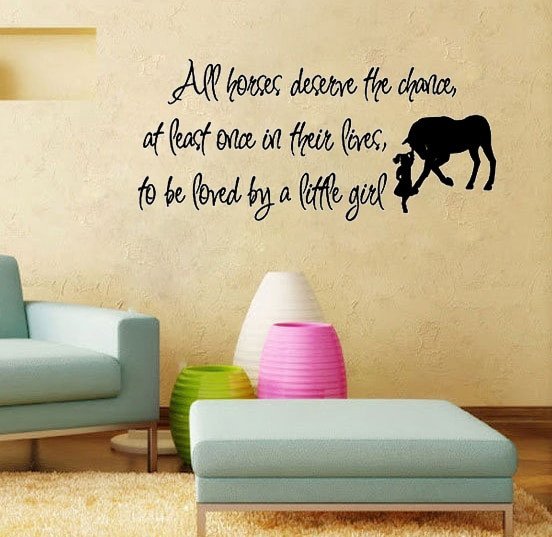 Aliexpress Buy Love Horse Girls vinyl wall quote