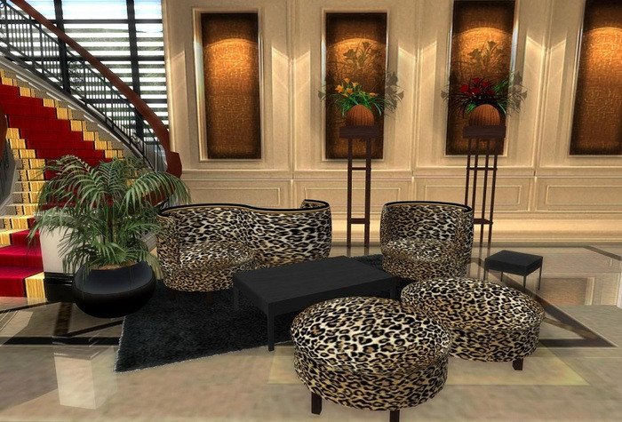 Second Life Marketplace Leopard S Living Room Set BOXED
