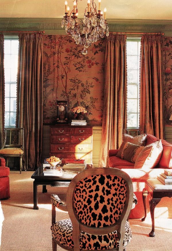 Leopard Print Living Room Decor Modern House Cheetah