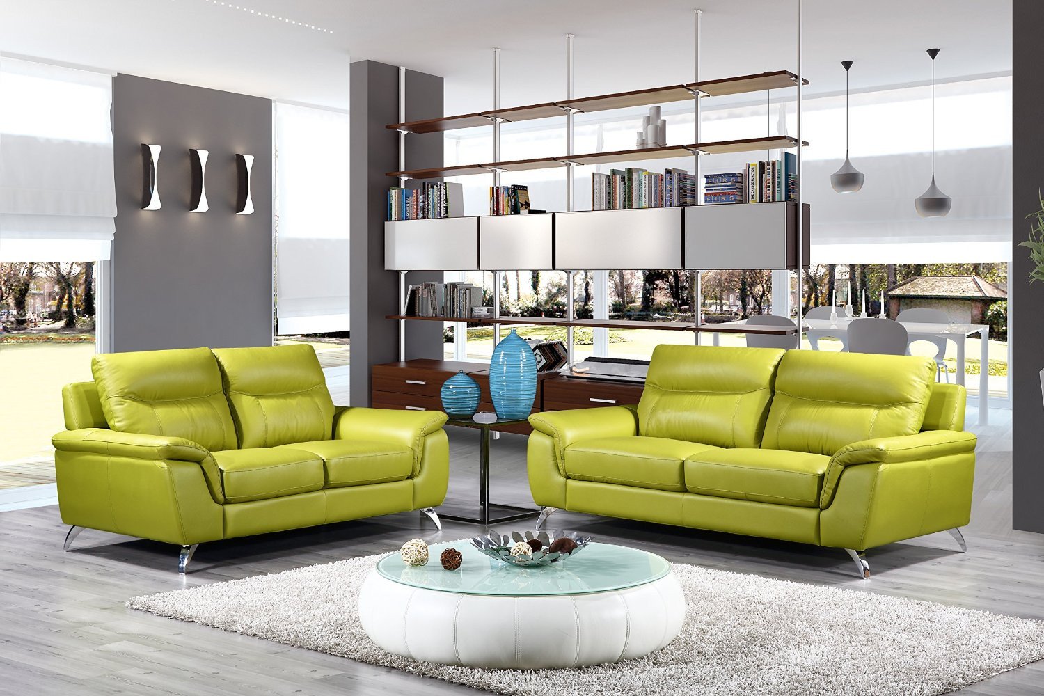 Lime Green Living Room Design With Fresh Colors