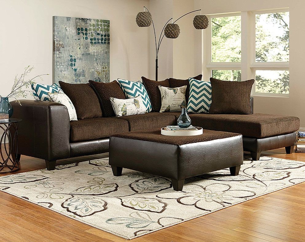 Brown Wrap Around Couch