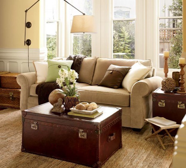 Modernizing And “Eclecticizing” A Pottery Barn Living Room