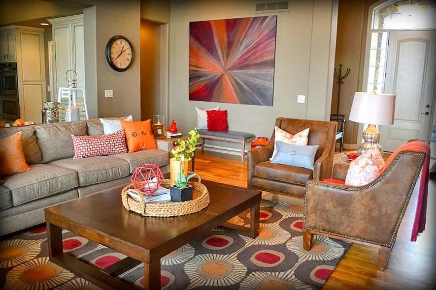 40 Orange Living Room Ideas s