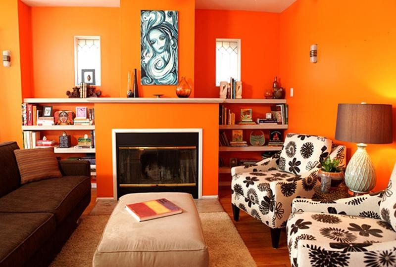 15 Lively Orange Living Room Design Ideas Rilane