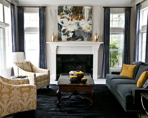 Transitional Living Room Home Design Ideas