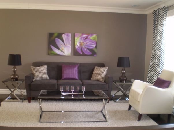 gray and purple living rooms ideas