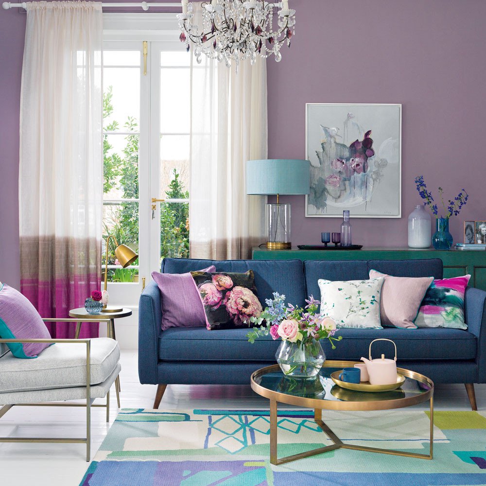 Purple living room ideas