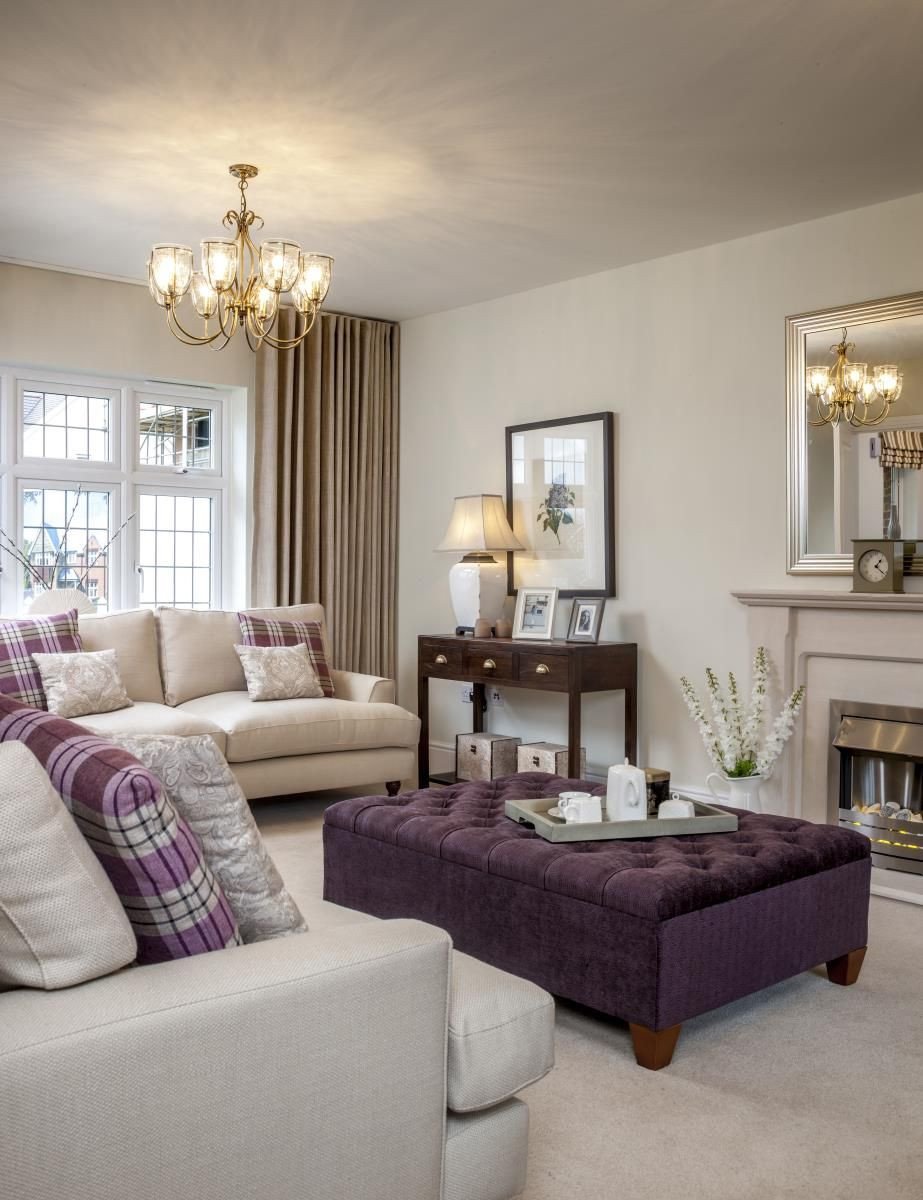 Dazzling Purple Living Room Designs