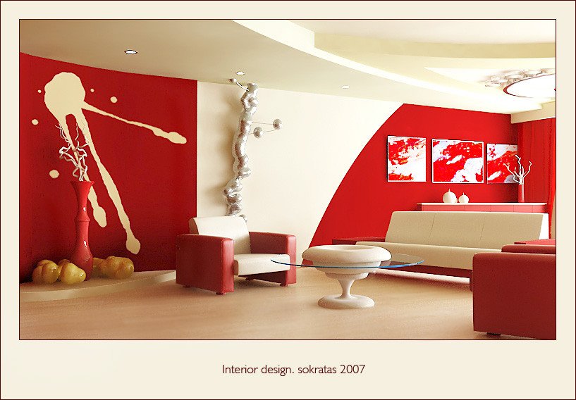 28 Red and White Living Rooms