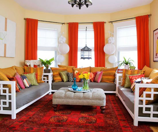 15 Red living room design ideas