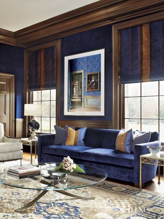 33 Cool Brown And Blue Living Room Designs DigsDigs