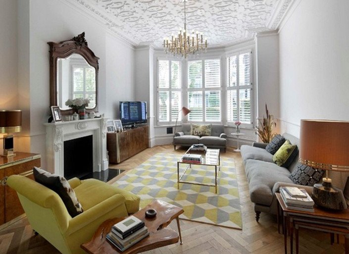 7 Geometric Pattern Living Room Rugs Ideas