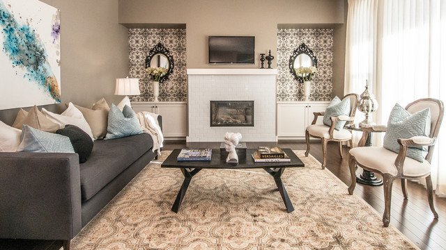 Rustic Chic Eclectic Living Room calgary by