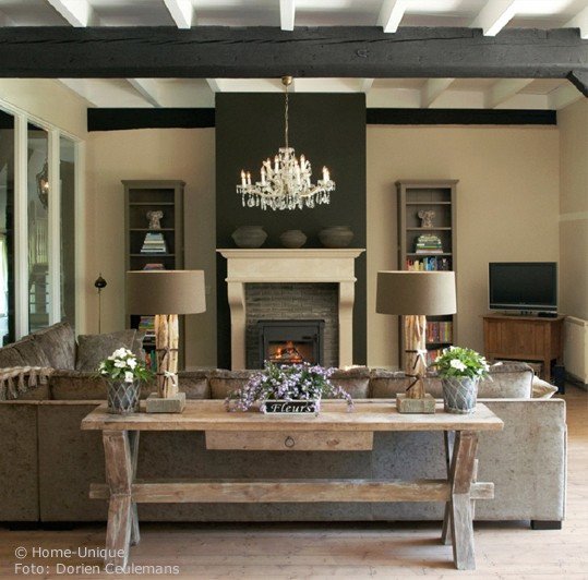 modern rustic living room House Decorators Collection