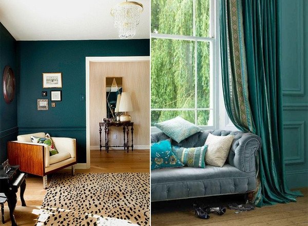 Teal living room design ideas – trendy interiors in a bold
