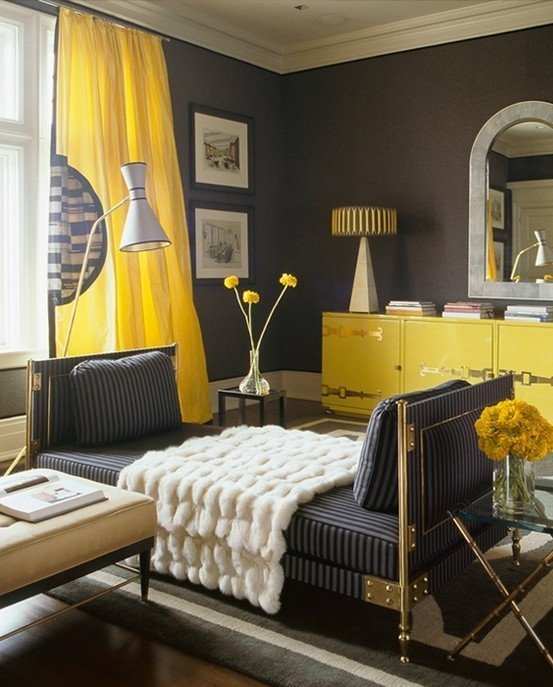 Navy Blue And Yellow Room Design Ideas