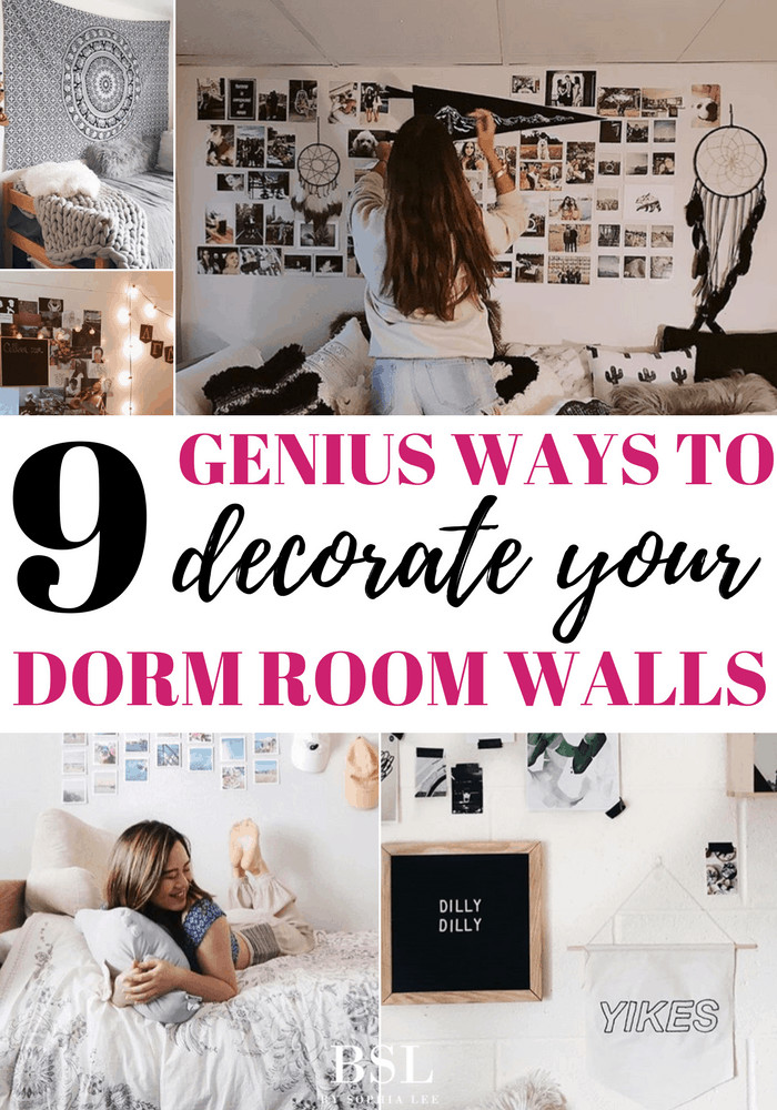 Dorm Room Wall Decor Ideas New 9 Genius Ways to Decorate Your Dorm Room Walls by sophia Lee