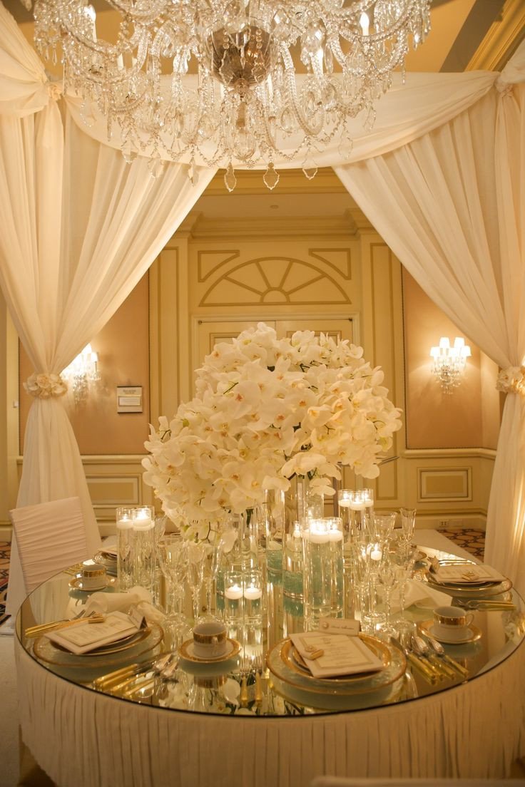 Gold and Silver Wedding Decor Inspirational White and Gold Luxurious Table Setting White Gold Pinterest