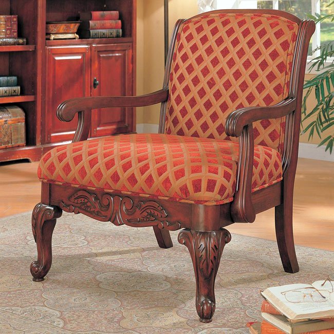 Traditional Living Room Upholstered Chairs Beautiful Traditional Upholstered Accent Chair Coaster Furniture