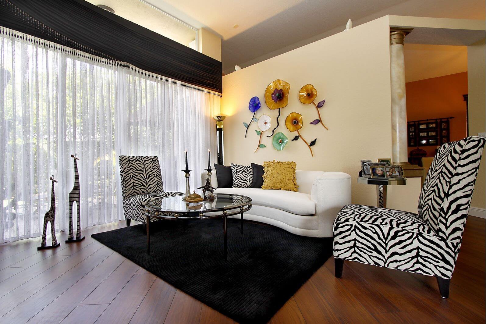 brown zebra living room ideas
