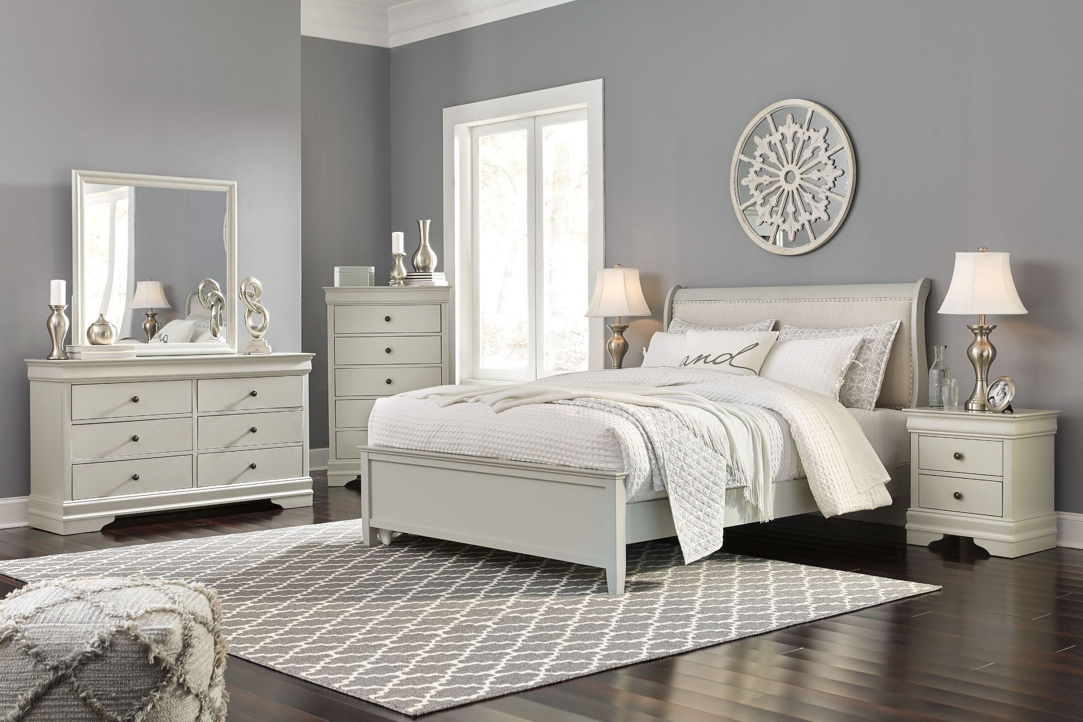 ashley grey furniture king bedroom set