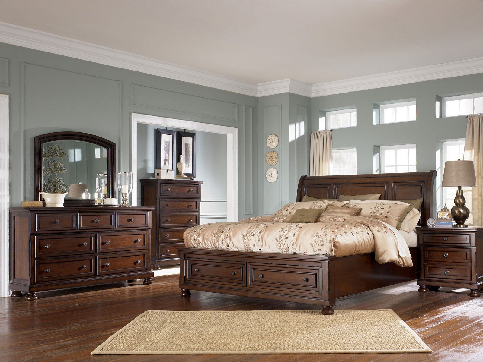 millennium furniture antique bedroom set pkb524qbedrm