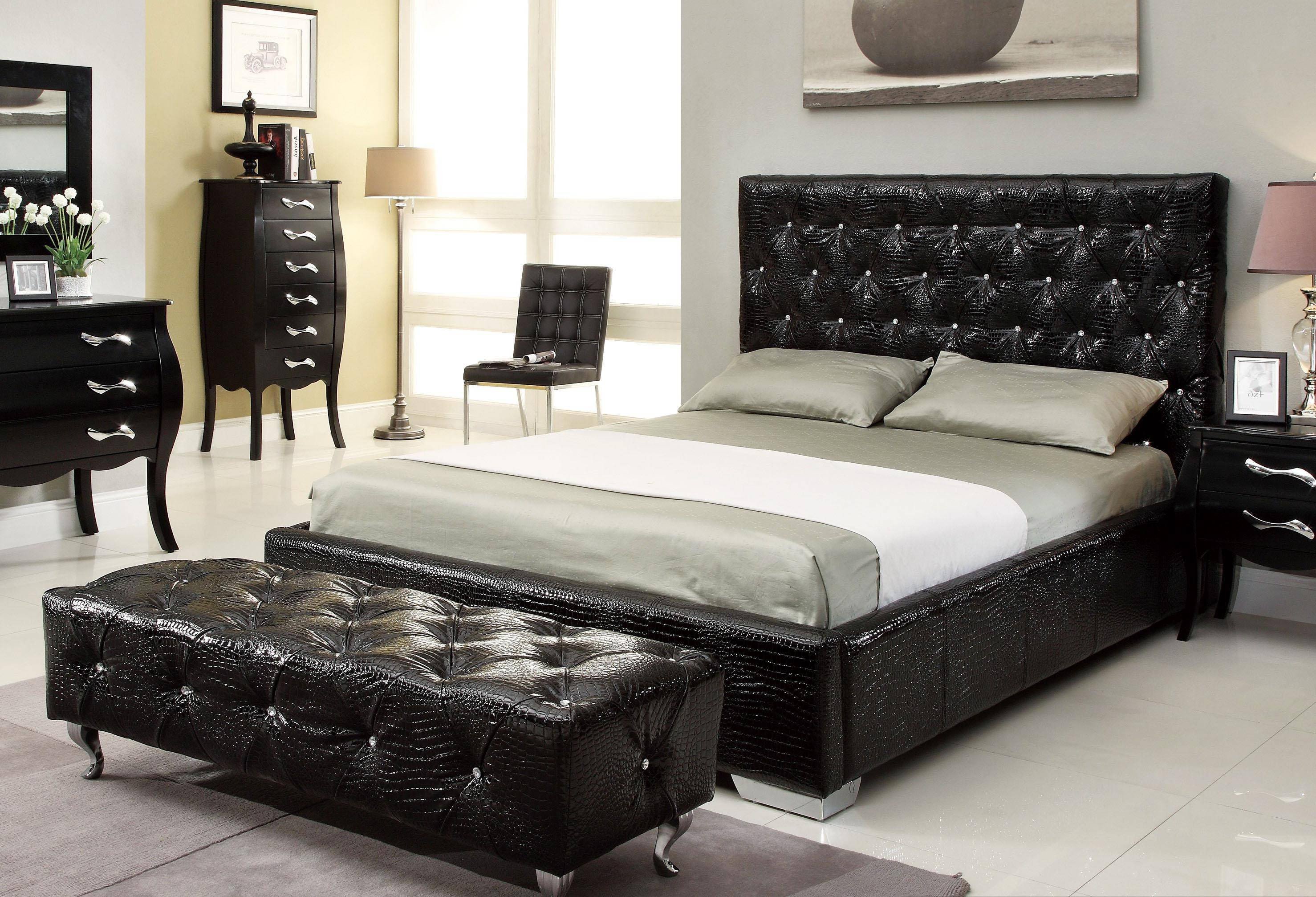 black leather bedroom furniture uk