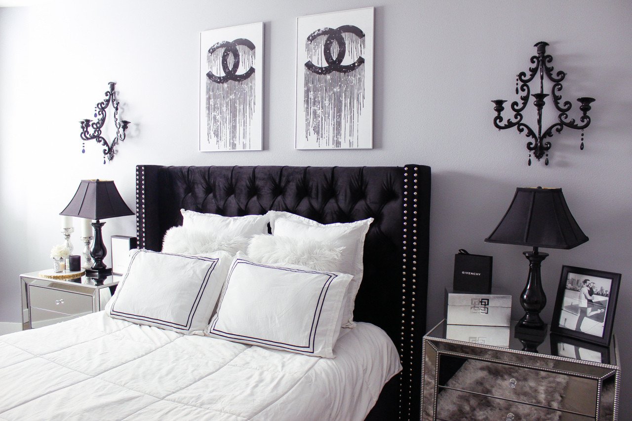 Black White Grey Bedroom Decorating Ideas
