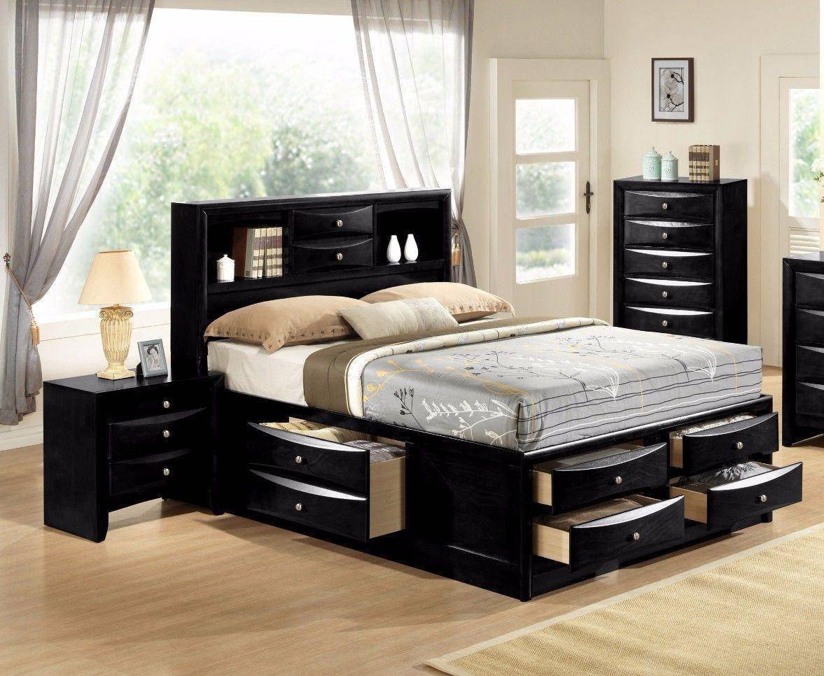 Complete Bedroom Furniture Set Fresh Crown Mark B4285 Emily Modern Black Finish Storage King Size