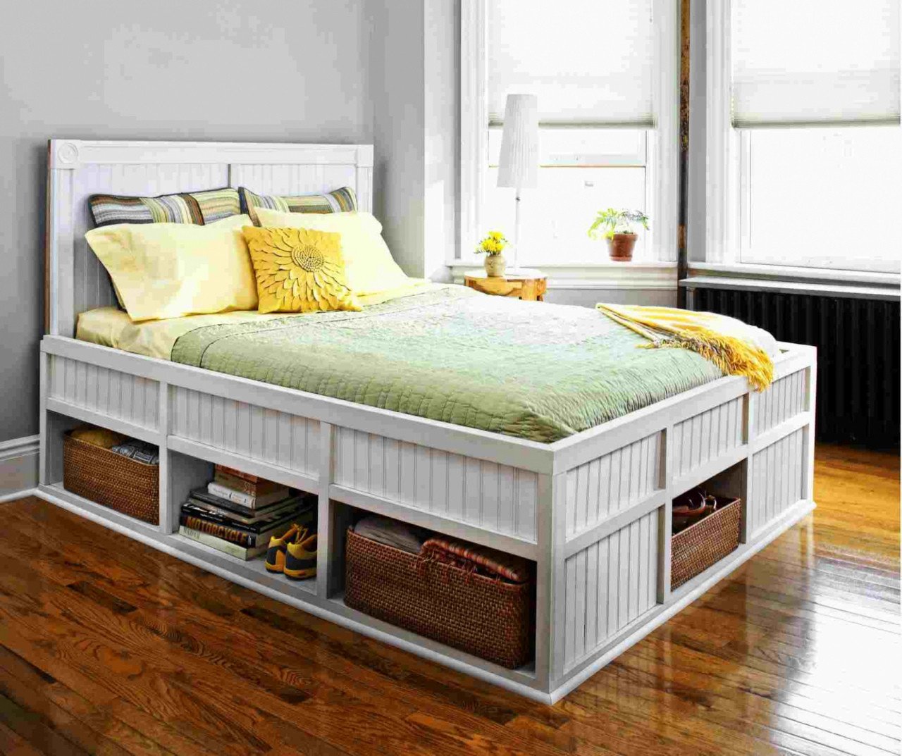 Distressed Wood Bedroom Furniture New Queen Bed Frame with Drawers — Procura Home Blog