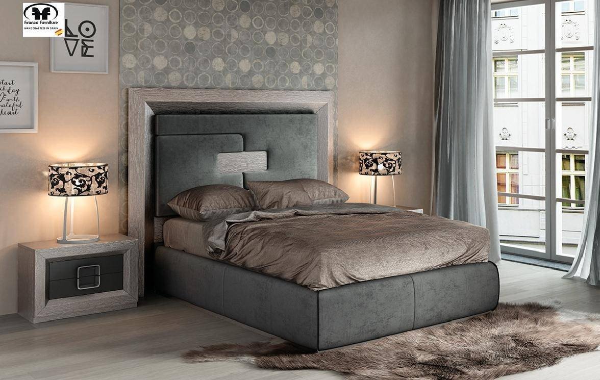 Grey Queen Bedroom Set New Esf Enzo King Platform Bedroom Set 5 Pcs In Gray Fabric