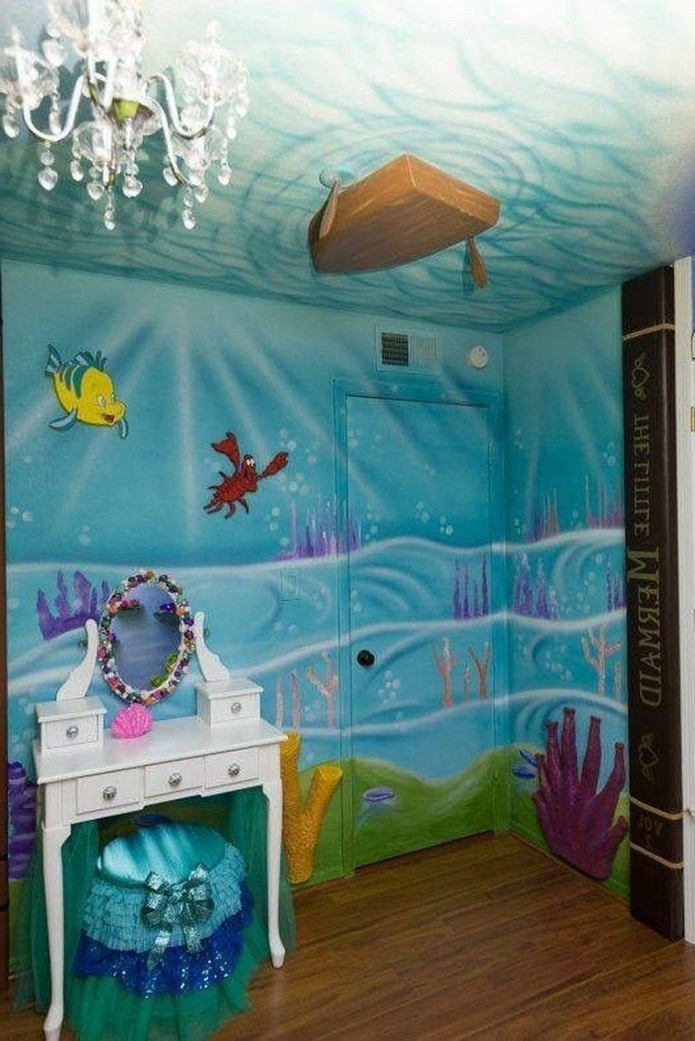 Little Mermaid Bedroom Decor Beautiful 55 Amazing Mermaid themes Ideas for Children Kids Room