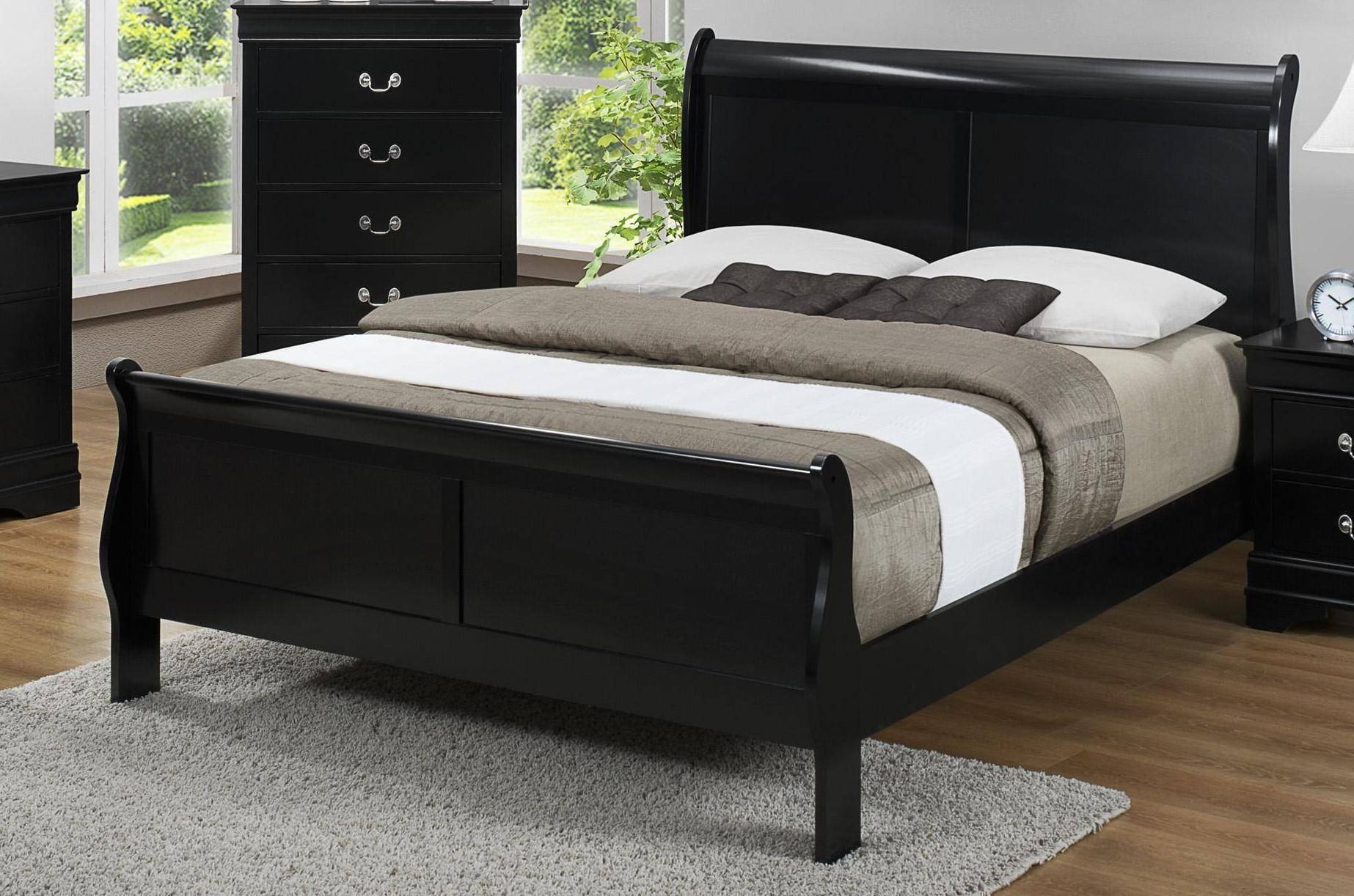 Modern King Size Bedroom Set Awesome Crown Mark B3900 Louis Philip Modern Black Finish Queen Size
