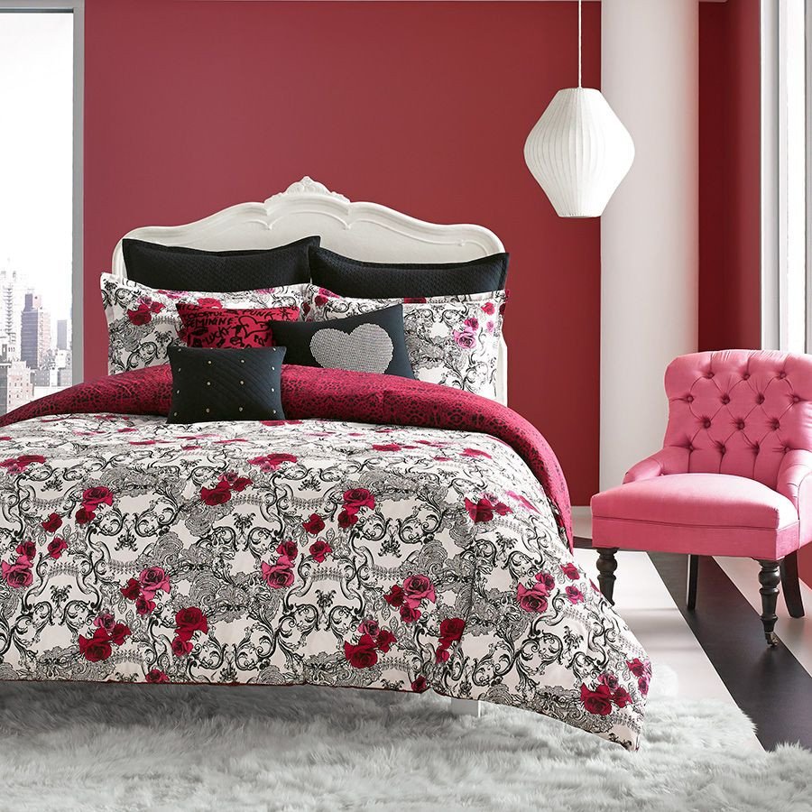 Red and Black Bedroom Set Luxury Betsey Johnson Rock Out forter Set