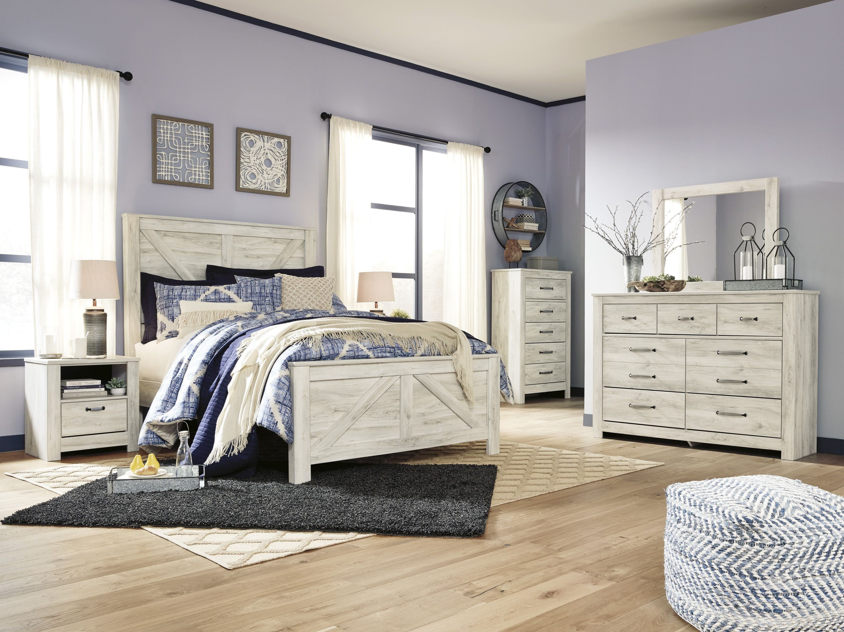 whitewash bedroom furniture decoration