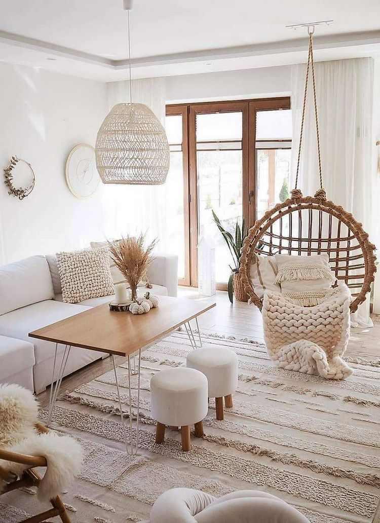 Boho Japanese Living Room Design