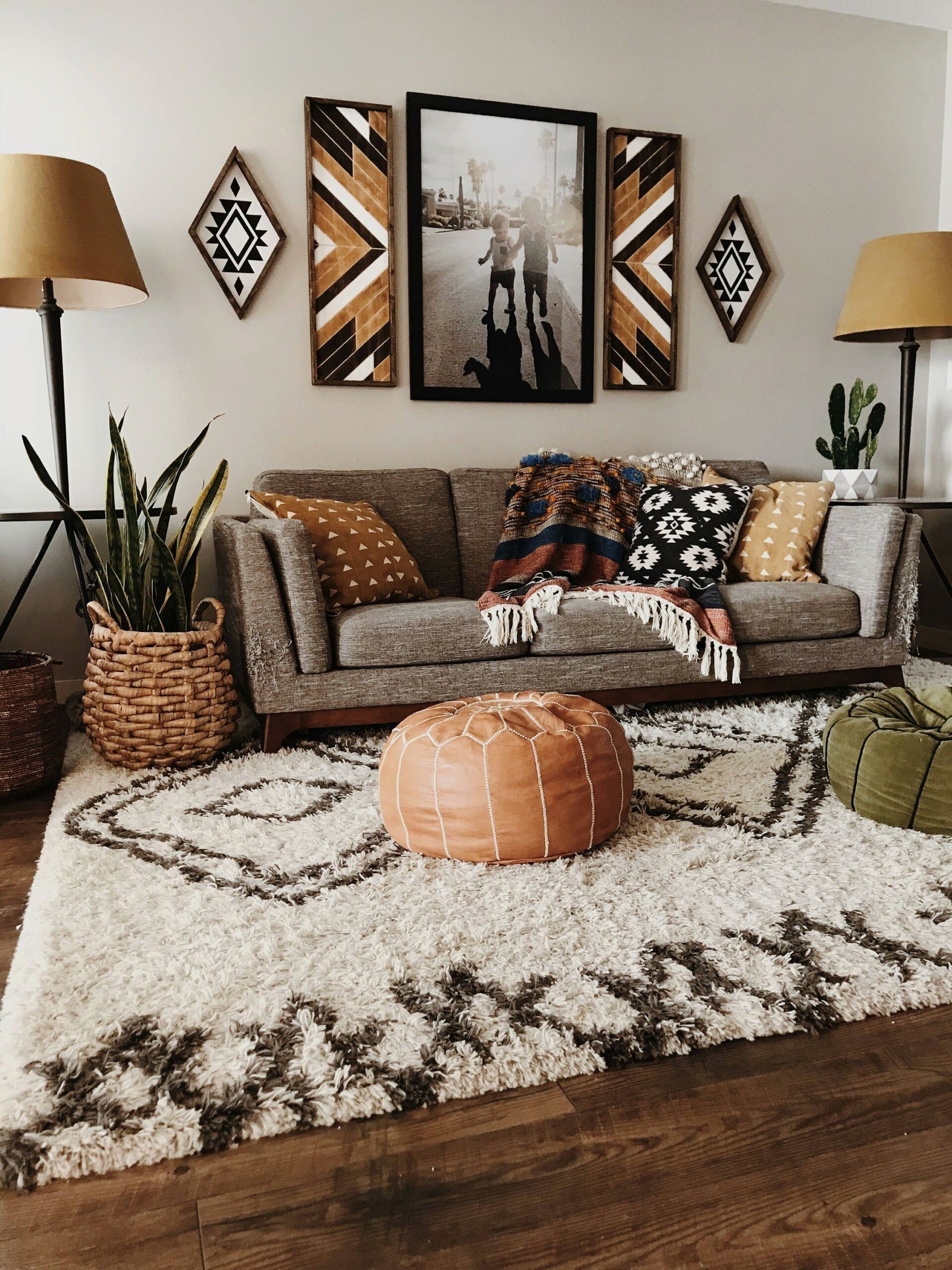 Boho Living Room Aesthetic Floor