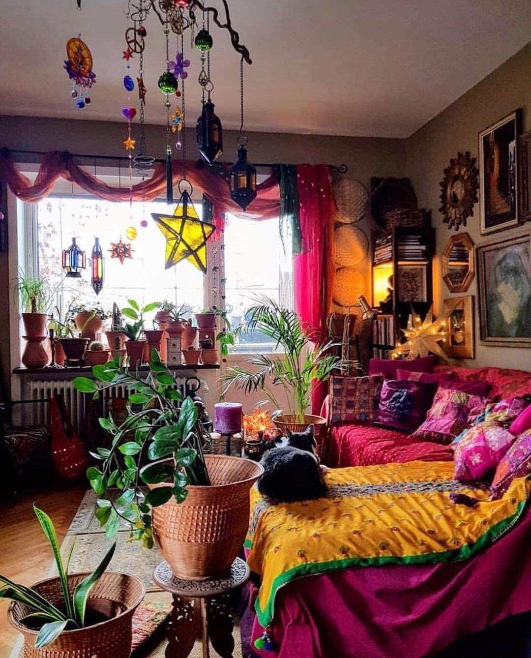 Boho Living Room Aesthetic Hallway