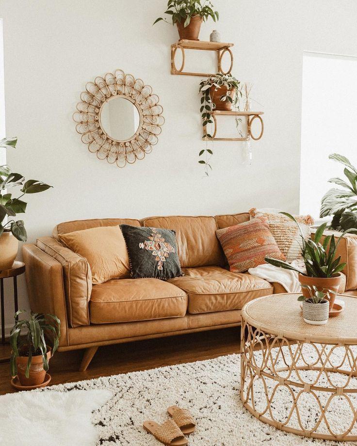 Boho Living Room Orange Couch Amazon