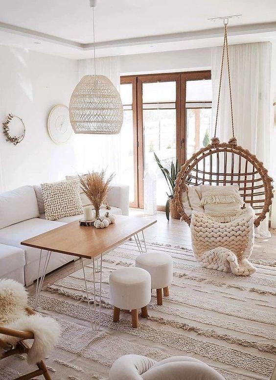 Boho Living Room Rattan Exterior