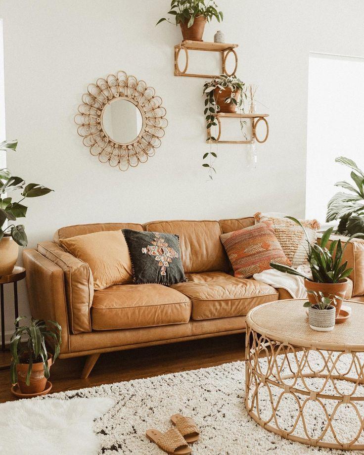 Boho Living Room Rattan Ideas