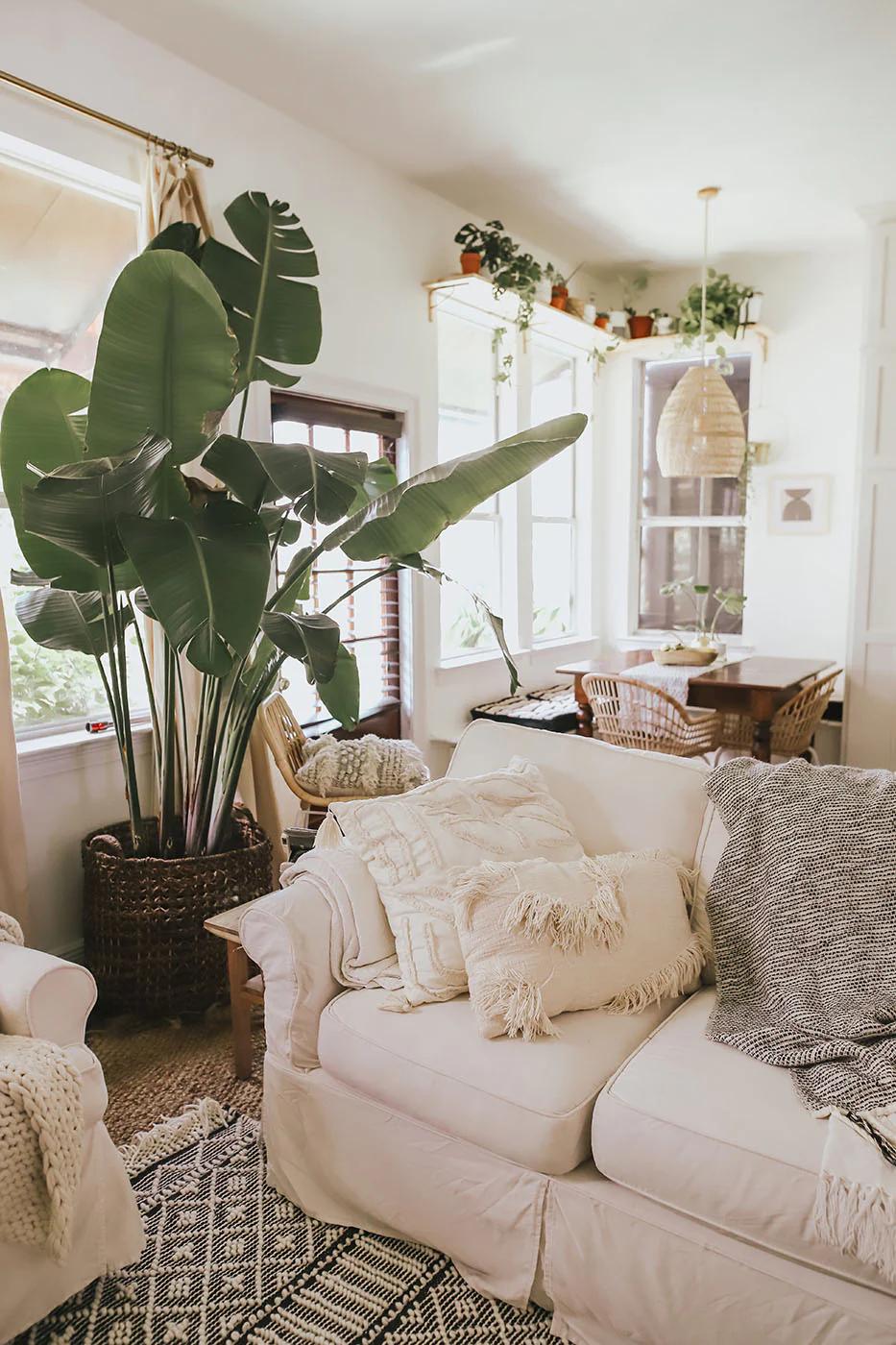 Boho Living Room Rattan Kitchen