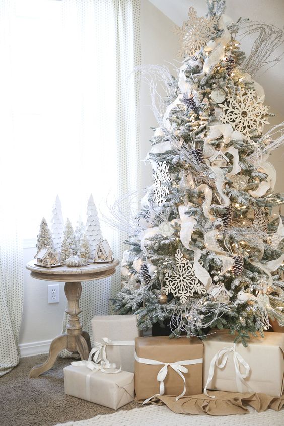 25 Beautiful Christmas White Tree Decorations to Try This Season