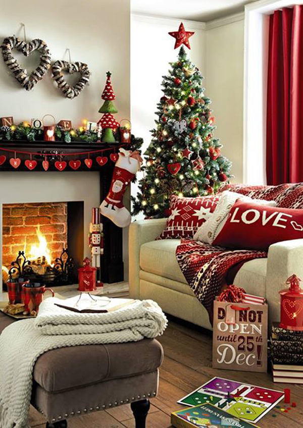 25 Christmas Living Room Design Theme Ideas